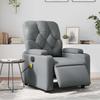 Vidaxl Foldable Massage Armchair, Electric, Grey, Faux Leather