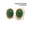 SHIXIN 3 Colors Vintage Irregular Resin Stud Earrings Women Bohemian Temperament Geometric Piercing Earring Daily Party Jewelry