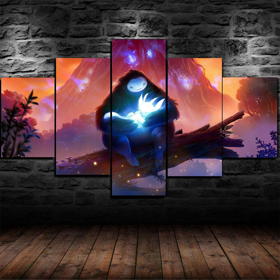 

Без рамки Ori and the Blind Forest 5 шт., настенное искусство, холст с принтом, постеры, картины, картина маслом, гостиная, домашний декор, фотографии