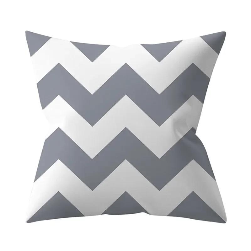 Home Decor Geometric Patterns Digital Printed Pillow Covers Pattern Cushion Cover Suitable for Sofa Bedroom Car Pillow Cover