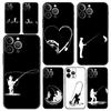 Phone Case For iPhone 17 16e 15 14 13 12 11 Pro Max SE 7 8 Plus Shell iPhone 16 Soft TPU Cover Fishing Heartbeat