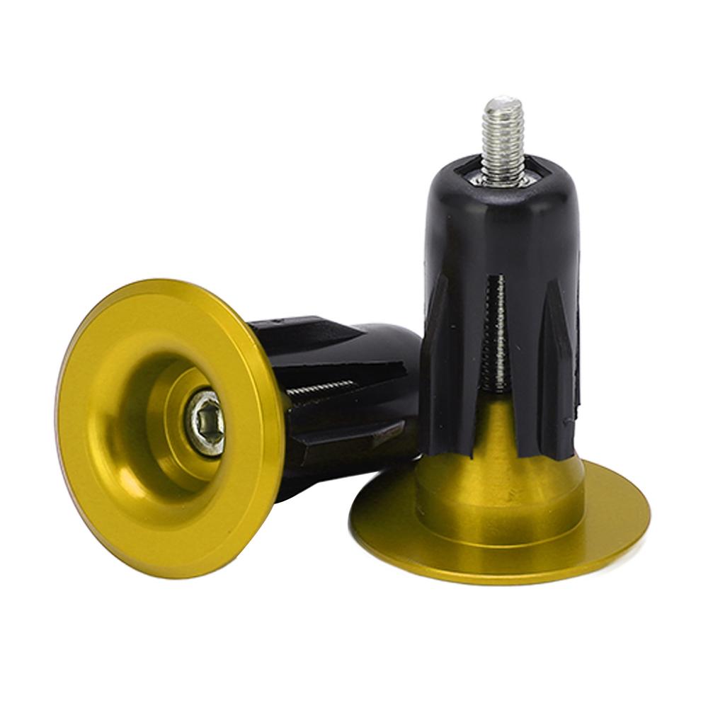 2 Stück Fahrradlenkerstopfen Aluminiumlegierung Verschleißfest Universal Mountainbike Griffendstopfen Gold