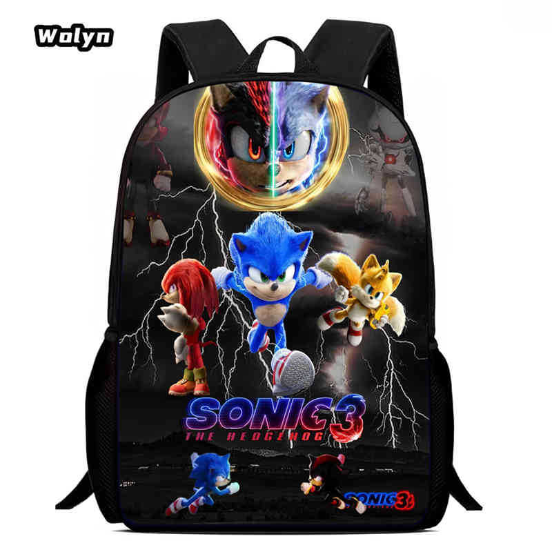 Sonic Schoolbag Large Capacity Multi-Function Spine Protection To Reduce The Burden Of Student Party Essential Comfortable Schoolbag