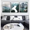 Poster Print Wall Art Picture Modern Living Room Scandinavian Travel Landscape Canvas Painting Mountain Boat Grass Nordic
