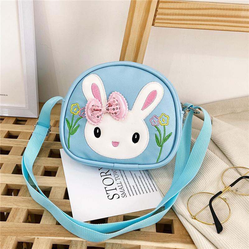 Mouse And Rabbit Shoulder Bag Adjustable Shoulder Strap Childrens Zipper Design