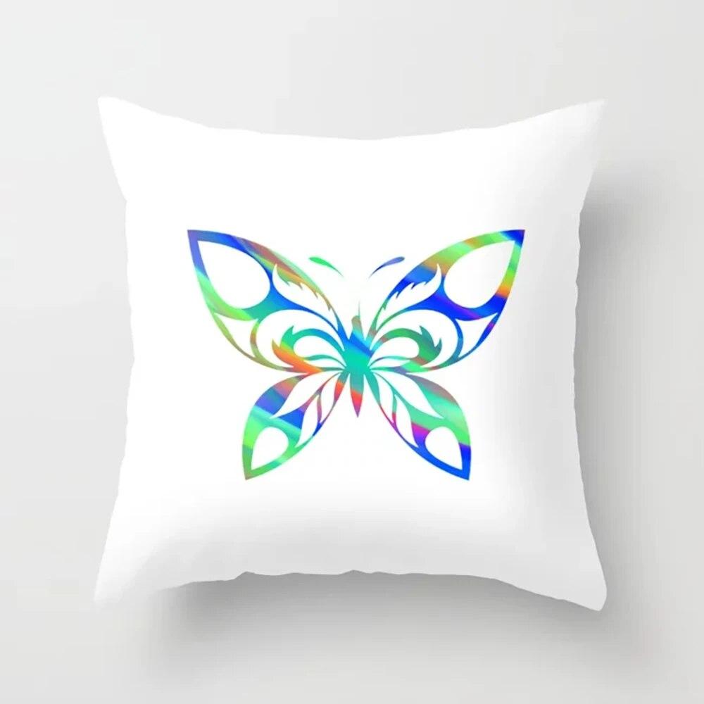 Home Decor Pillowcase Colorful Texture Alphabet Pattern Printed  for Bedroom Living Room