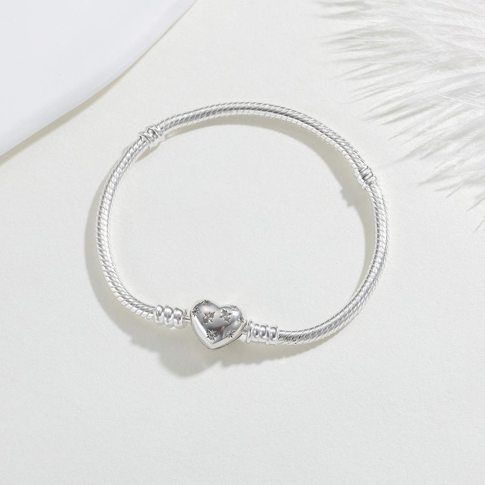 925 Silver Love Bracelet DIY Beading Jewelry Original Charm Gift For Women Lovers Holiday Present