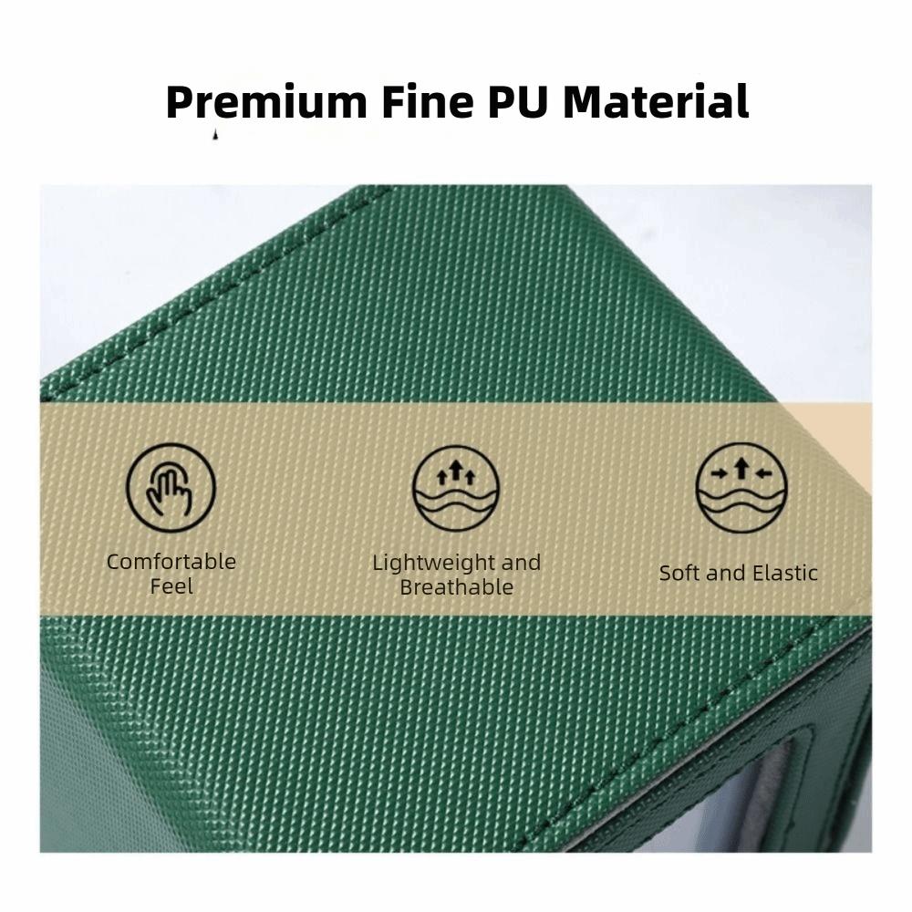 PU Window Collection Box Magnetic Closure Stain-resistant Card Deck Box Moisture-proof with Lid Game Card Organizer Sports Cards