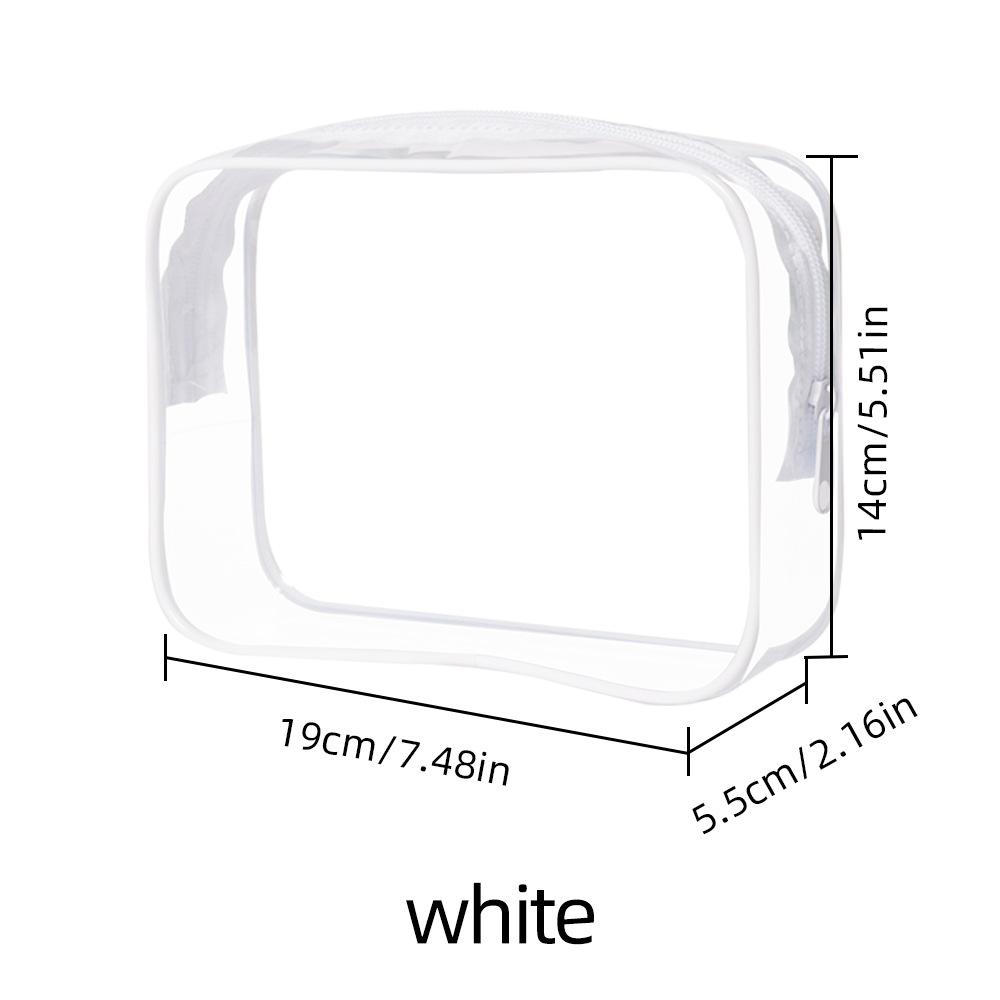 12-Piece Clear PVC Zipper Pouches Fashion Portable Makeup Storage Bags for Women Travel Organizing Toiletries Large