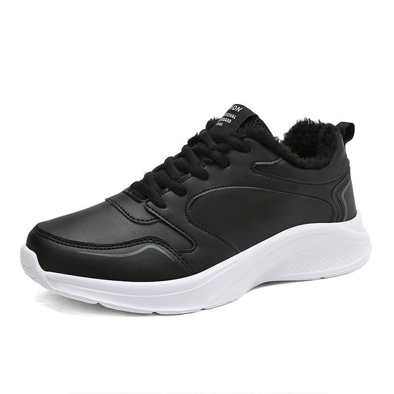 Autumn and winter new leather waterproof women's shoes casual sports shoes girls flat non-slip travel shoes large size running shoes