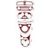 11Pcs Red Carbon Fiber Interior Central Console Cover Trim For Fiat 500 Type A