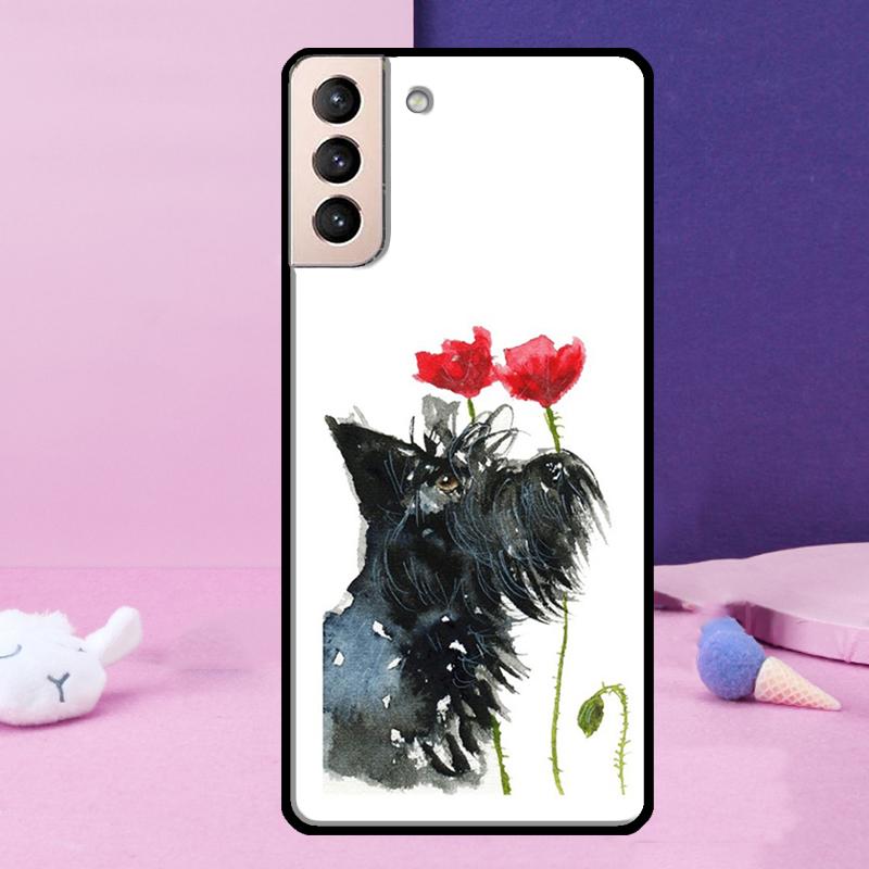 Westie Scottie Scottish Terrier Phone Case For Samsung Galaxy S25 Ultra S24 S23 Ultra S9 S10 S20 S21 S22 Plus S24 FE Cover