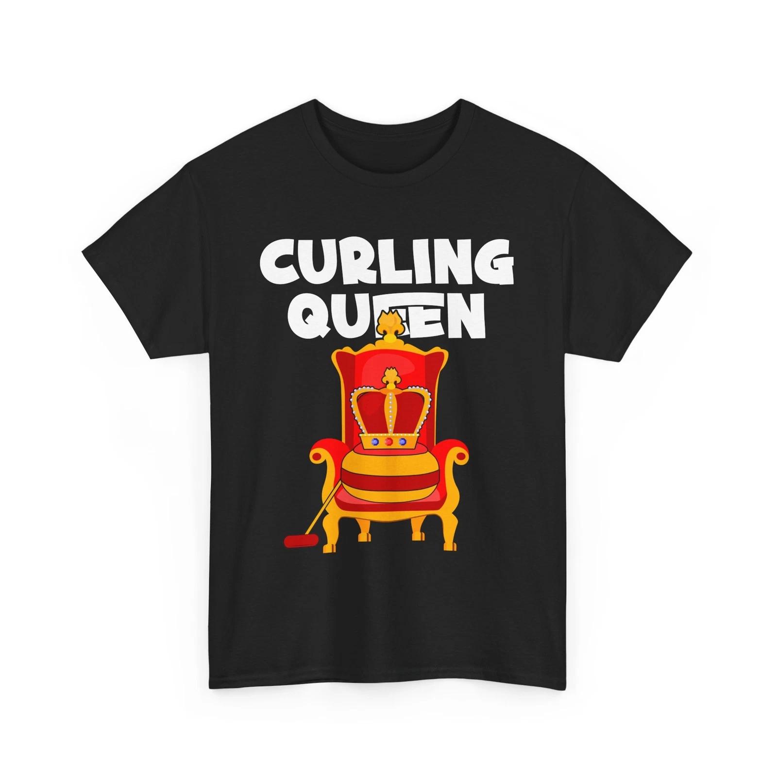 Curling Stone Shirt, Curling Queen Curling Player Winters Sports Lovers T-shirt XL