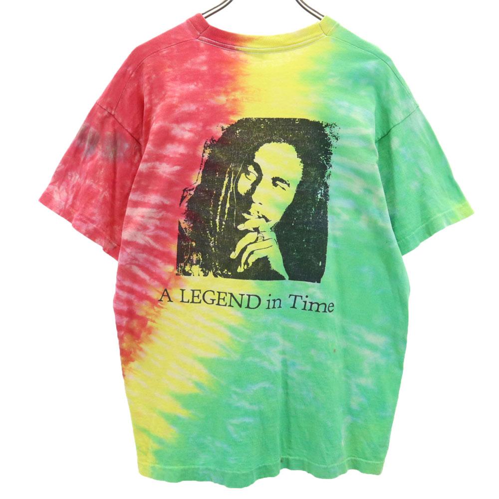 FRUIT OF THE LOOM 90s Made In USA Tie Dye Short Sleeve Bob Marley T-shirt Men's Used