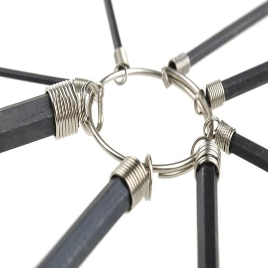 8Pcs/Set Hex Key Set Useful Hangable Easy-cleaning Socket Wrench for Outdoor