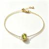Womens Colorful Gemstone Bracelet Adjustable Oval Gem Jewelry