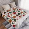 Christmas Blanket, Ultra-Soft Flannel Throw, Gingerbread Wonderland Print, Festive Holiday Decor