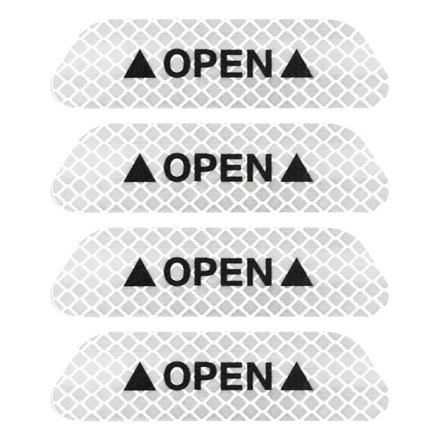 

4PCS Reflective Car Door Stickers - Safety Opening Warning Reflector Tape Decal, Auto Exterior/Interior Safety Accessories