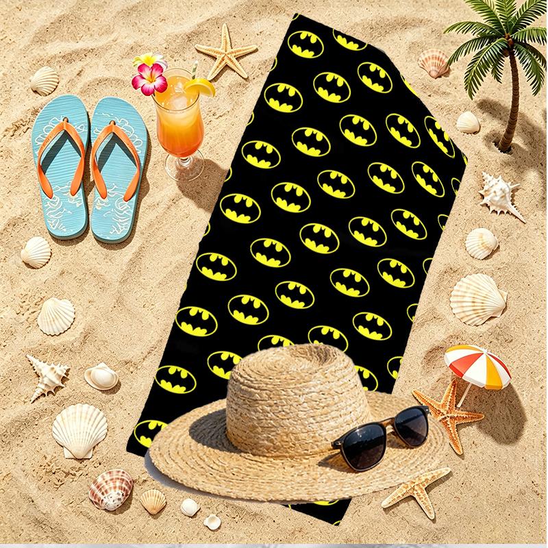 Superheroes Print Beach Towel, Versatile Lightweight Absorbent Beach Towel for Pool Surf Yoga Bathroom, Perfect Birthday Holiday Gift