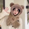 Autumn and winter furry cute rabbit ears children warm ear protection hat headgear cold hat thickened pullover hat