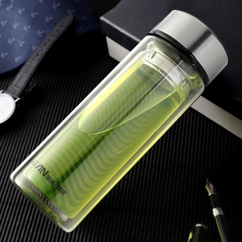 Fuguang Double-Layer Glass Tea Infuser Travel Mug