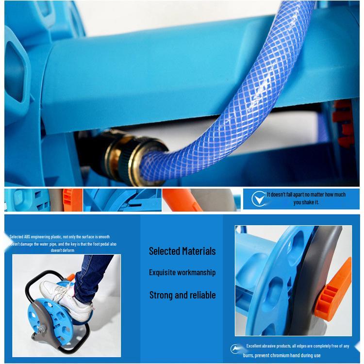 Compact High-Pressure Garden & Car Wash Hose Reel - Water Hose Storage Rack & Household Cord Winder