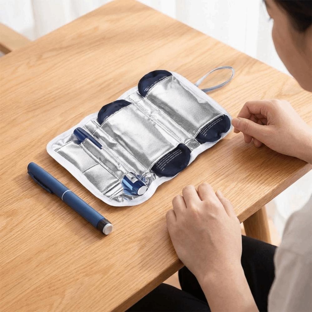 Foldable Insulin Carry Case Aluminum Foil Insulin Cooler Practical Medicine Storage Bags  Daily Use
