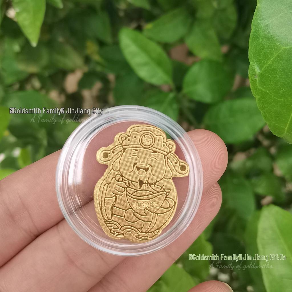 999 Guldfolie Mobilklistermärke - Inflödande Rikedom, Välståndsguden Födelsedagspresent