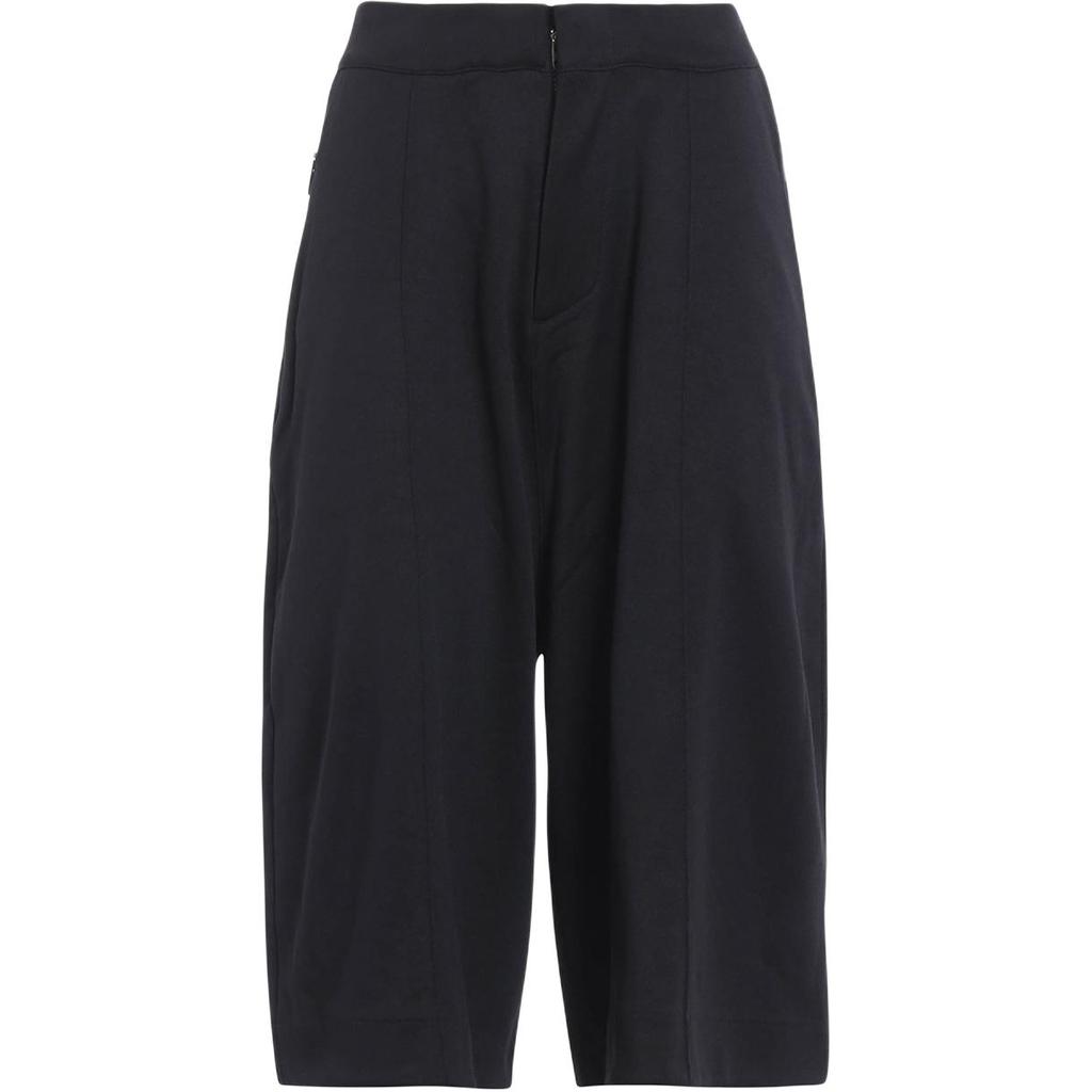 Y-3 Solid Color Mid-Rise Zipper Fly Casual Shorts Women Shorts Black B20243