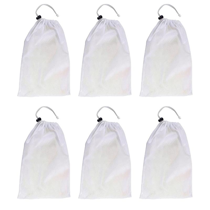 Pool Vacuum Replacement Mesh Bags with Locking Cord Fine Mesh Pool Cleaner Bags Outdoor Pool Accessories Enduring