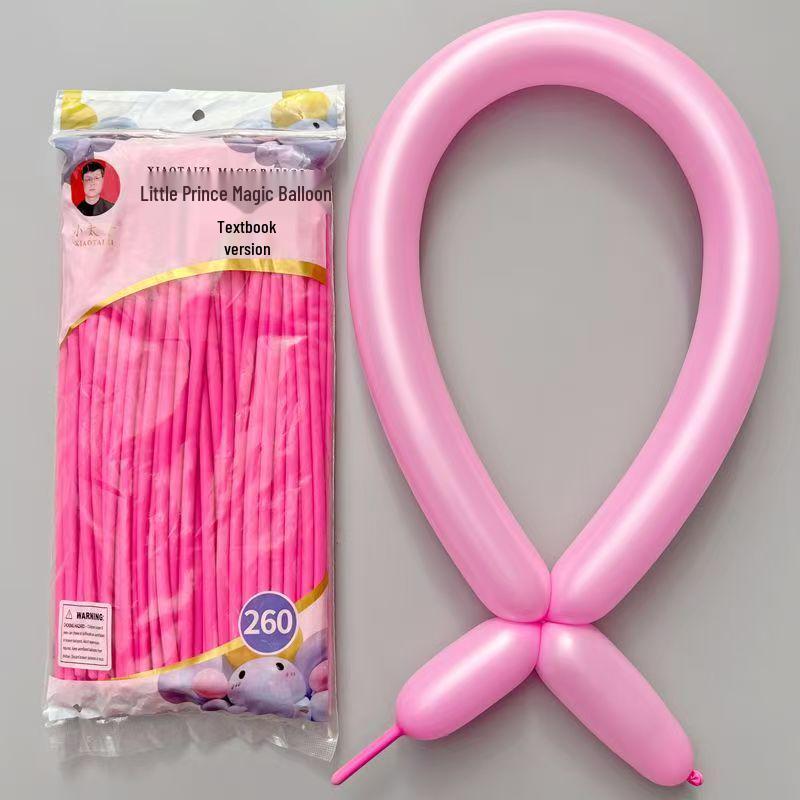 260-Piece Non-Toxic Macaron Long Balloons for Children - Magic Clown Modeling