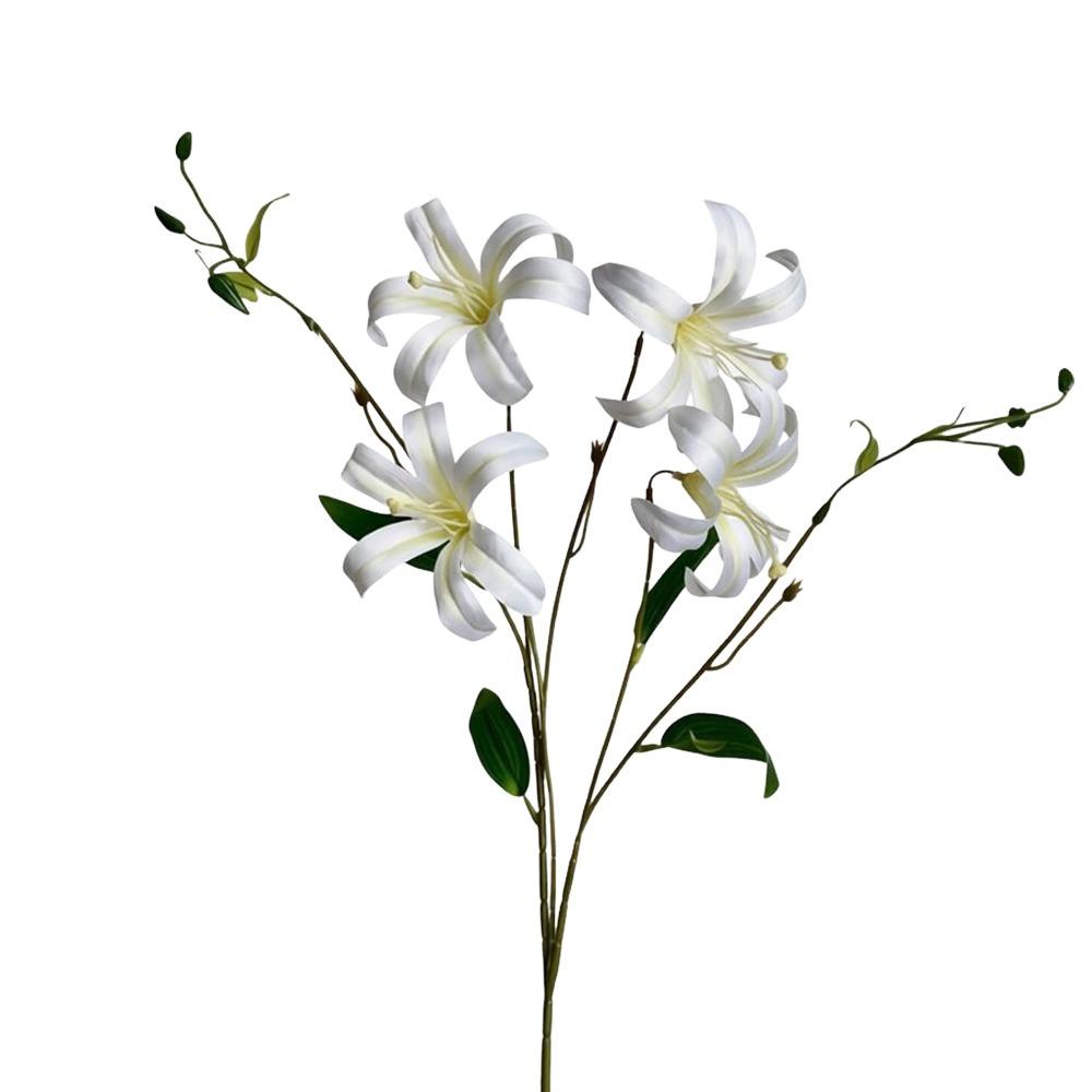 4 Heads Artificial Lilis DIY Flower Floral Arrangement Simulation Flowers Multicolor Realistic Wedding Bouquet Home Decoration