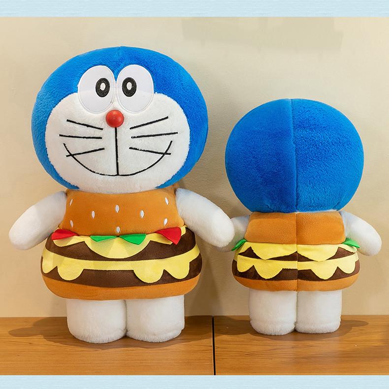 Soft Hamburger Cat Cartoon Plush Doll For Girls Birthday Gift Wholesale