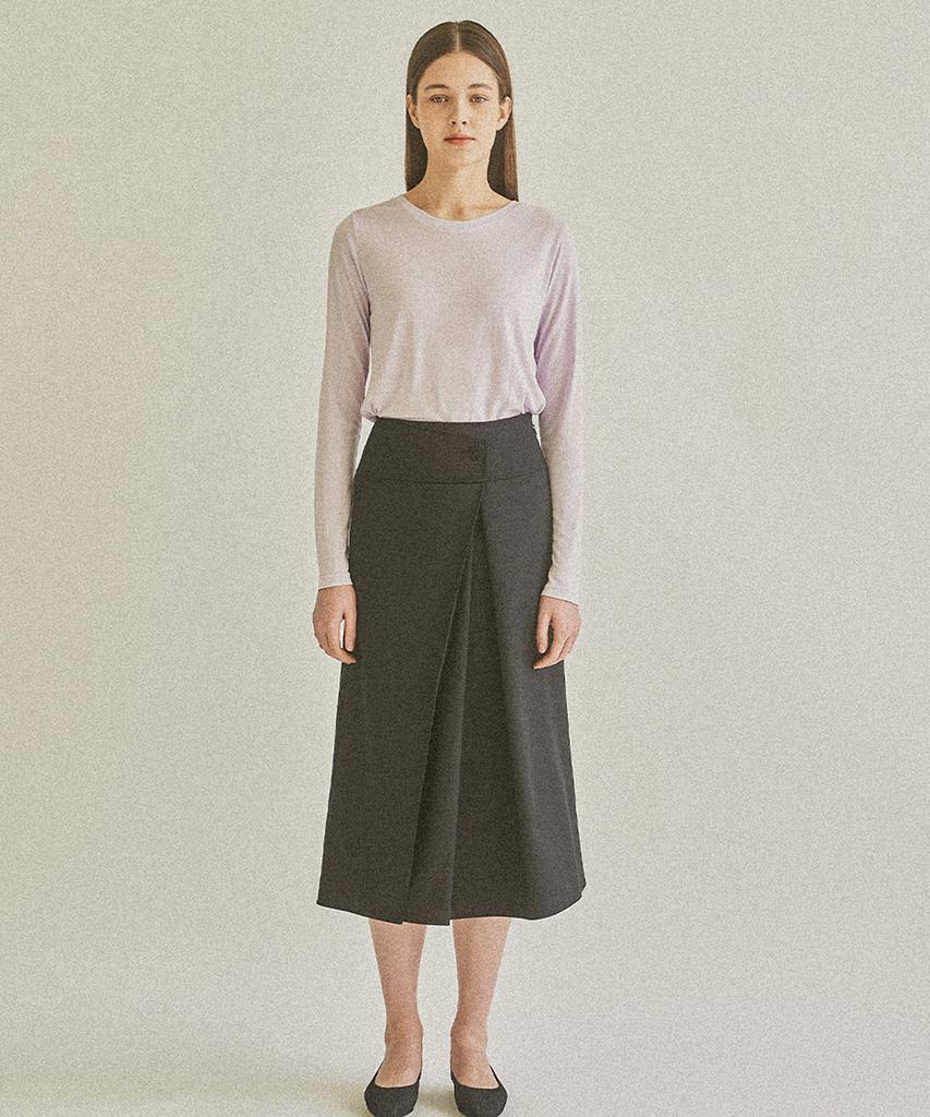 Kkeulle Monia Midi Skirt_Black