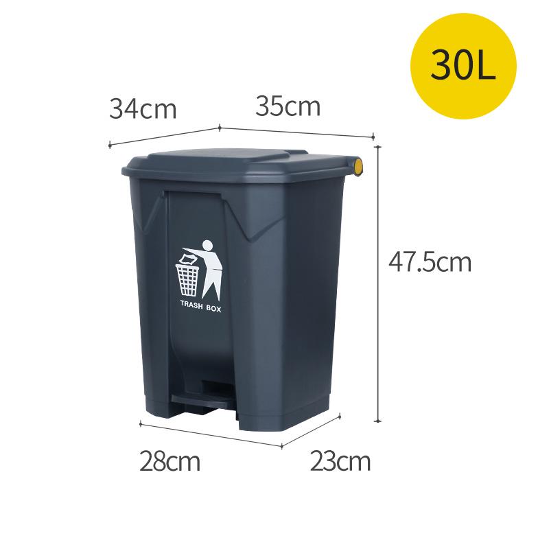 Large Foot-Pedal Trash Can with Lid for Commercial, Office, Outdoor, and Household Use