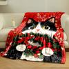 Festive Cat with Wreath for all seasons blanket lunch break throw gift