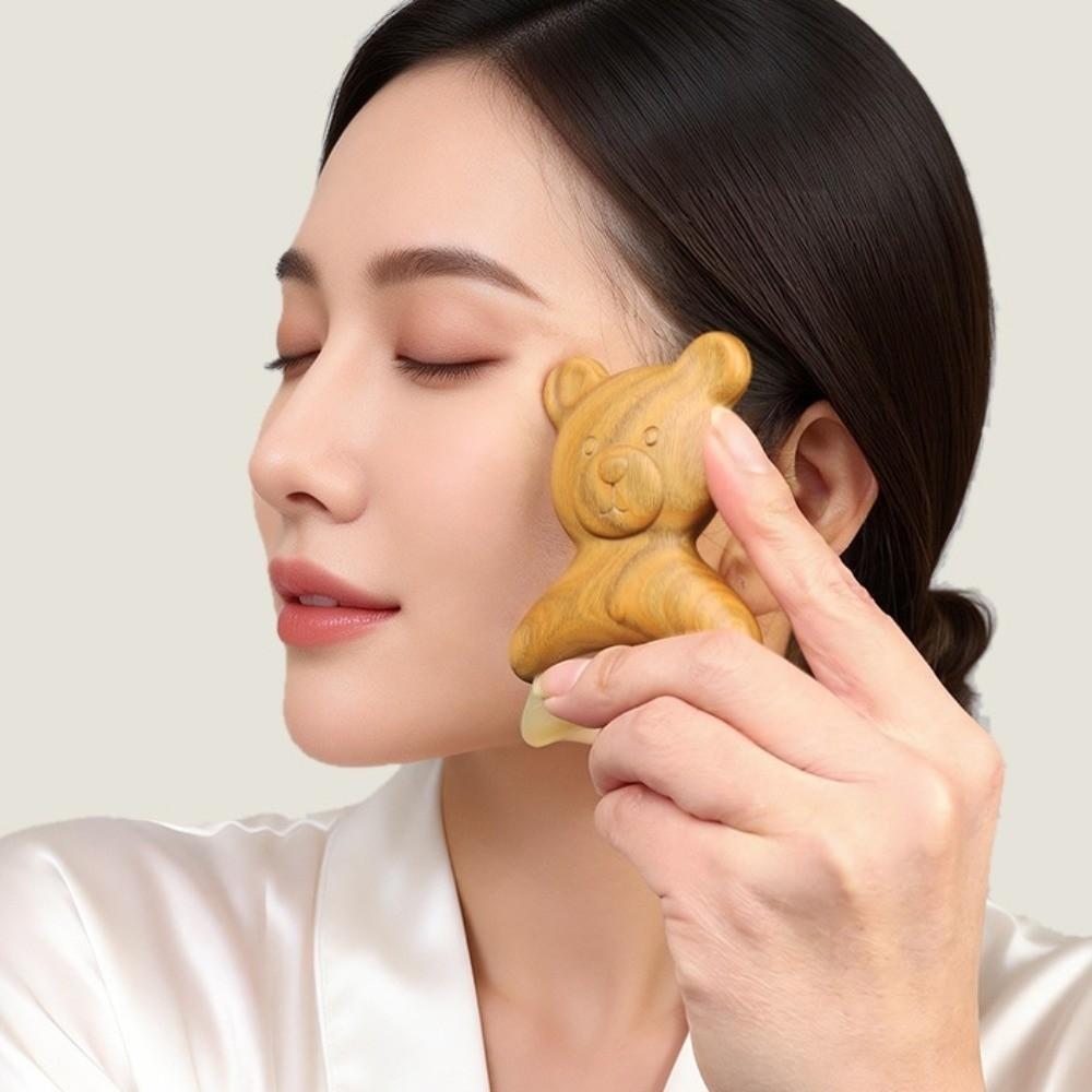 Lifting and Tightening Guasha Tool Reduce Puffiness Green Sandalwood Massager  SPA