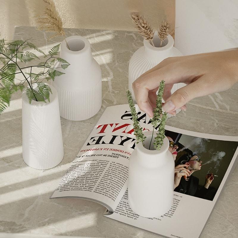 Silicone Vase Molds,Cylinder Epoxy Resin Casting Molds for DIY Crafts Vase,Home Decors Dry Flowers Holder Bottle Mold