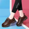(Broken size does not make up) The first layer of cowhide women's casual shoes autumn soft-soled mother sports round head lace-up single shoes