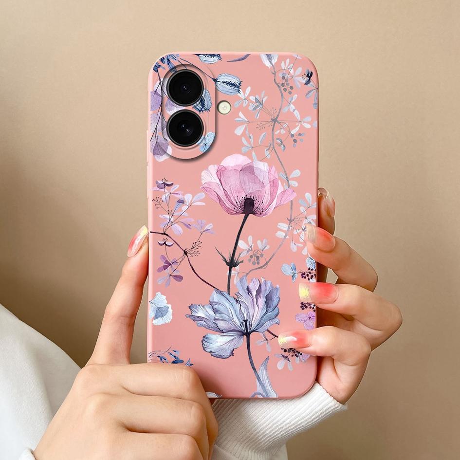 Husă Pentru Apple iPhone 16 Plus 16pro 16promax Avocado Drăguț Flori Frumoase Silicon Lichid Moale Subțire Pictat Anti Cădere Anti Alunecare Carcasă Pentru iPhone Capa