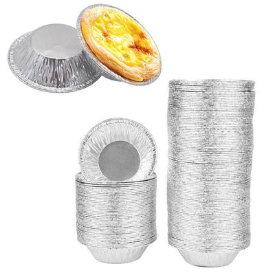 100/200 moldes para tartaletas de huevo, de aluminio, desechables, para cupcakes, galletas, pasteles, minitartas, bandejas para hornear, tartaletas