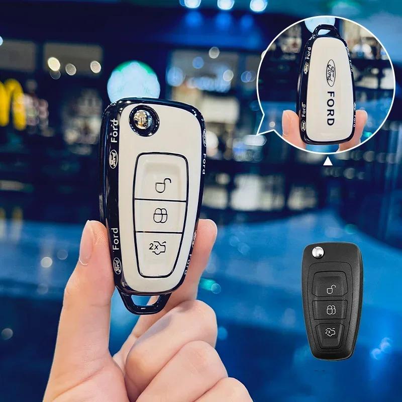 

Car Sticker 2026 Ford New 2025 Hot New TPU Car Remote Key Case Shell Fob Cover Bag For Ford Ranger C-Max S-Max Focus Galaxy Mond