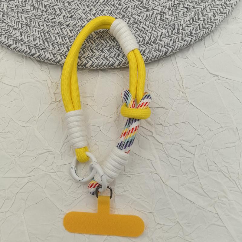 

1Pcs Universal Woven Rope Mobile Phone Lanyard Diy Accessory Pendant Creative And Gorgeous Color Combination Cartoon Wristband