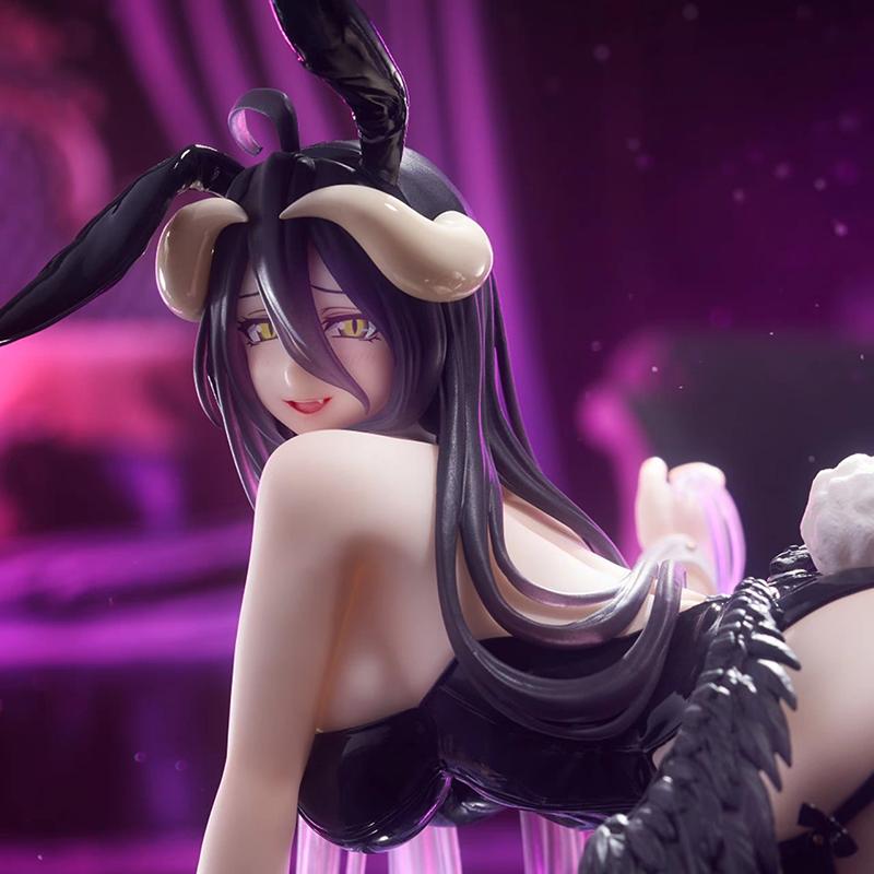13CM Anime OVERLORD Figur Albedo Bunny Girl Kniend Anime Modell Spielzeug Geschenke Sammlung Dekoration Ornamente PVC