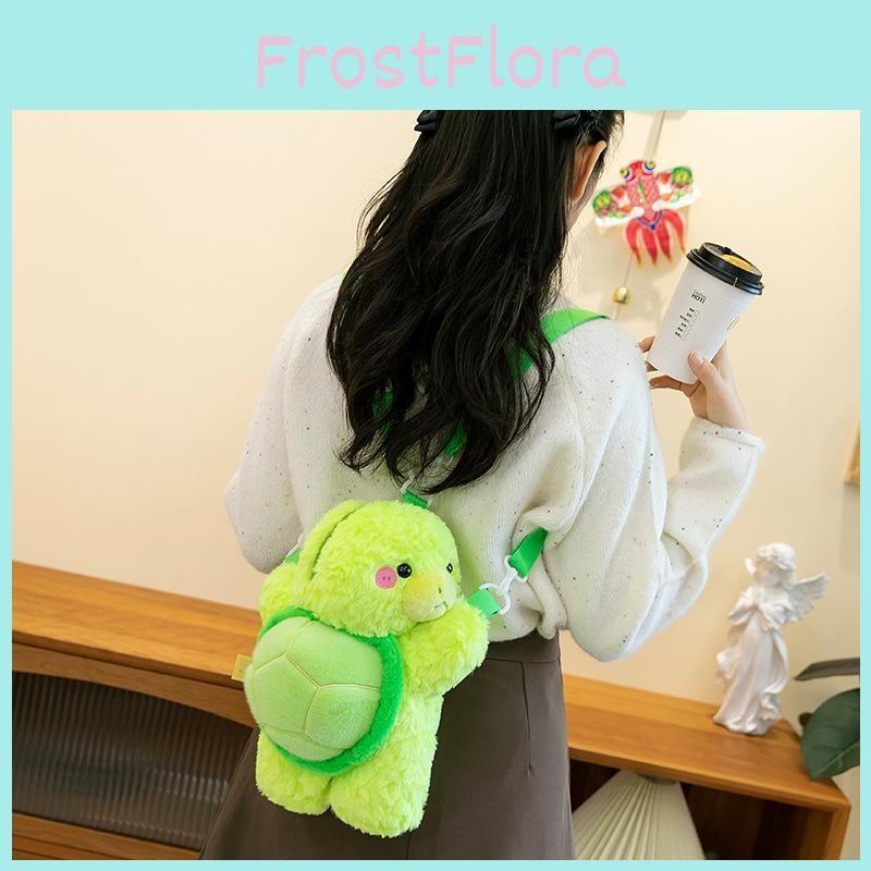 Piglet Puppy Tortoise Animal Plush Backpack With Zipper Detachable Bag Children