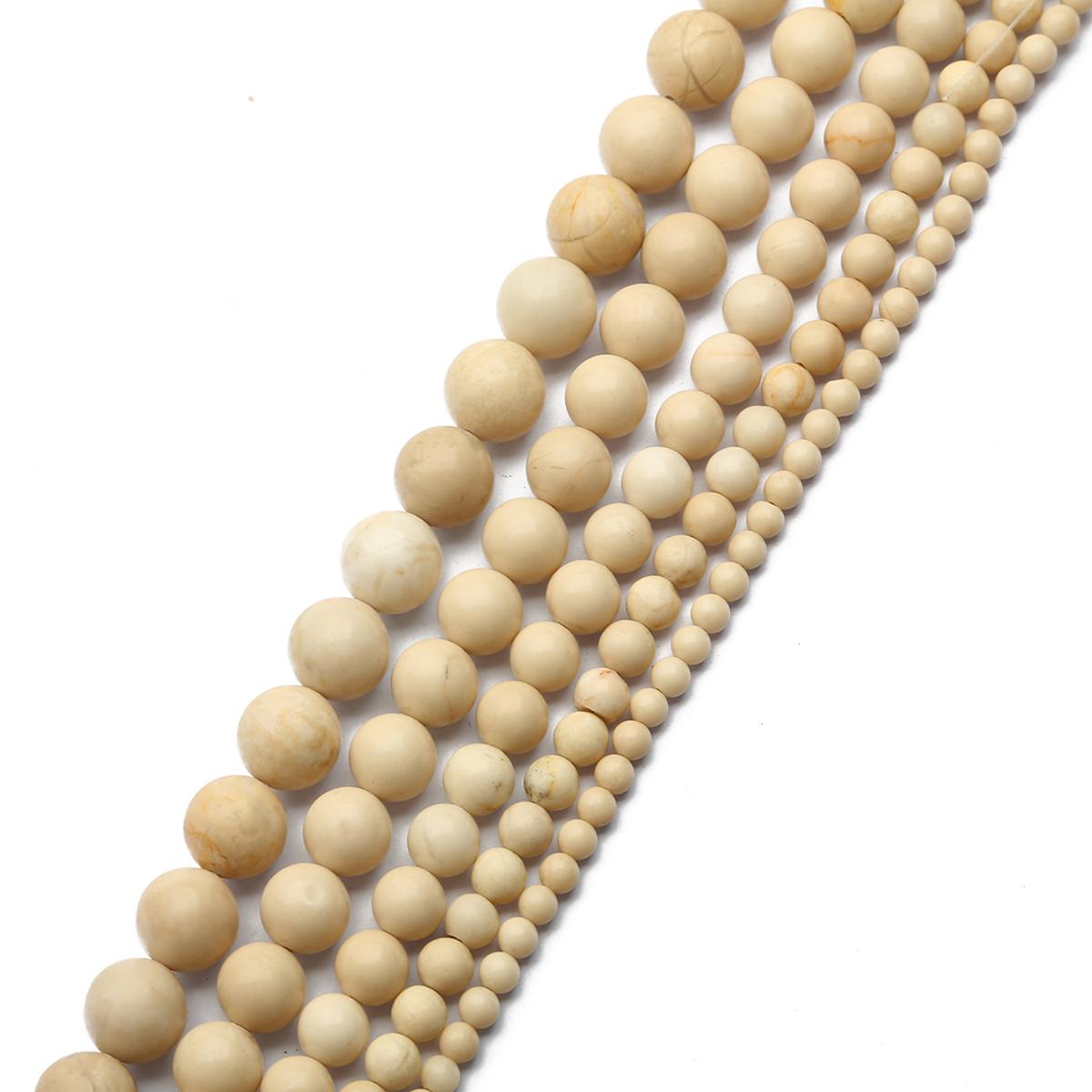 

4-12 мм натуральные круглые белые бусины из ископаемого камня для изготовления ювелирных изделий своими руками 8mm 44pcs белый