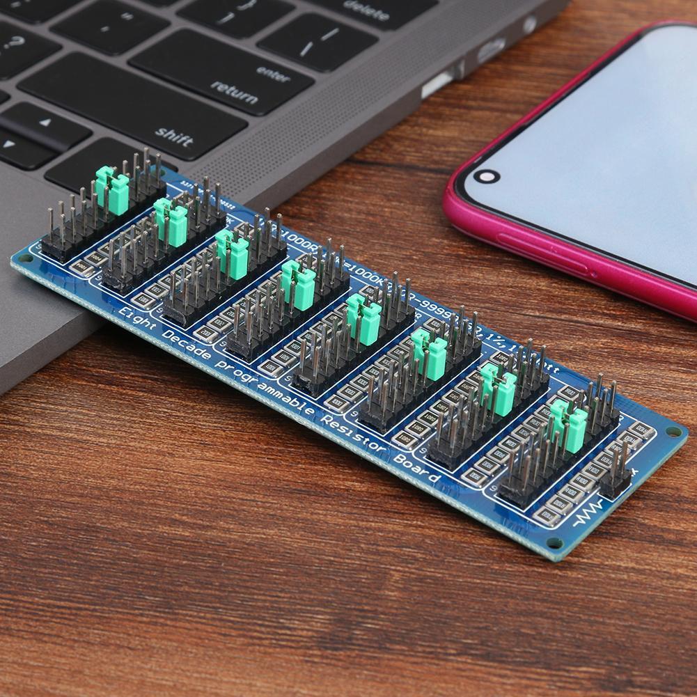 8 Decade Resistor Board 1R-9999999R Programmable Adjustable Resistor Slide Programmable Resistance Module