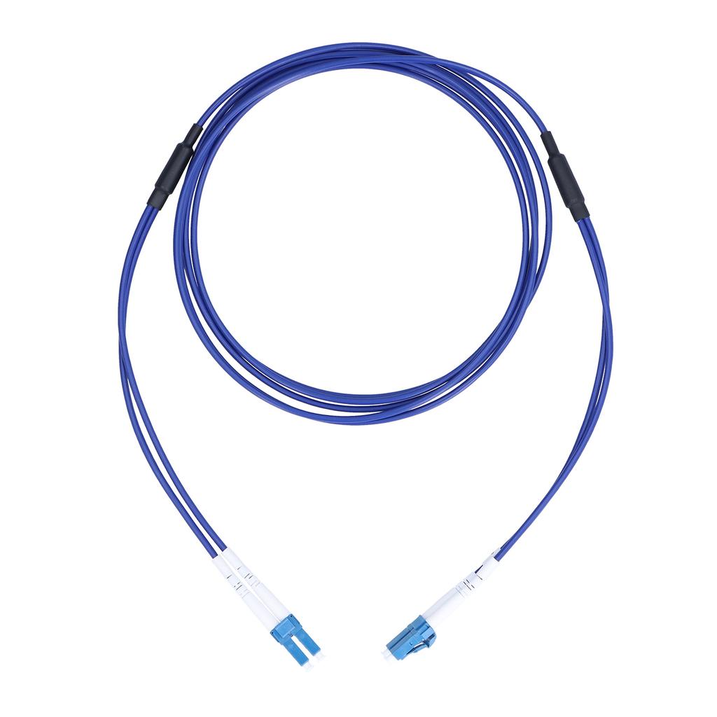 Optical Fiber Patch Cord Armored Jumper Single Mode 2 Core Optic Cable LC UPCLC UPC Blue(5meter )