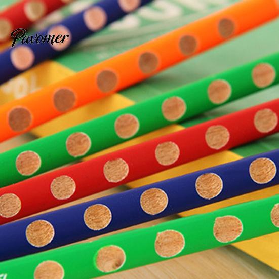 Children Writing Tool 12Pcs Triangle Grip Pencil Set with Ergonomic Finger Holes Students Lead-free Posture Correction for Beginners & Calligraphy