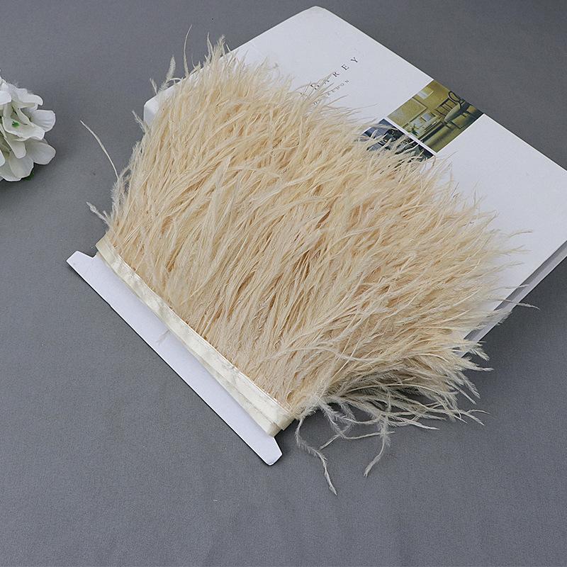 Ostrich Feather Lace Cloth Bandwidth 10-15Cm Stage Performance Clothing Decoration Accessories Lace Feather Ribbon